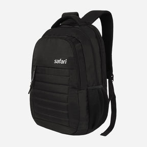 Safari Deluxe 30L Black Laptop Backpack with Easy Access Pockets