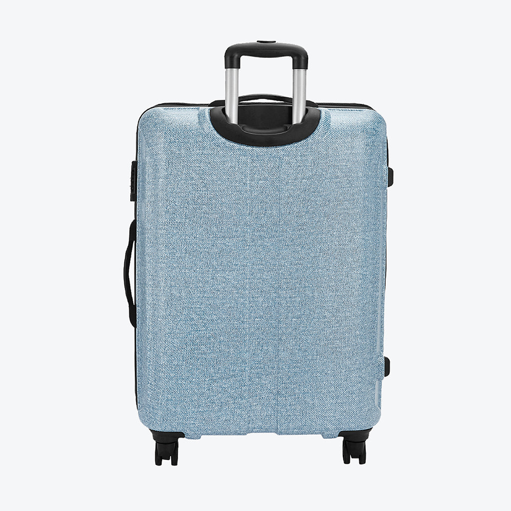 Safari Denim Pro Blue Trolley Bag with Dual Wheels