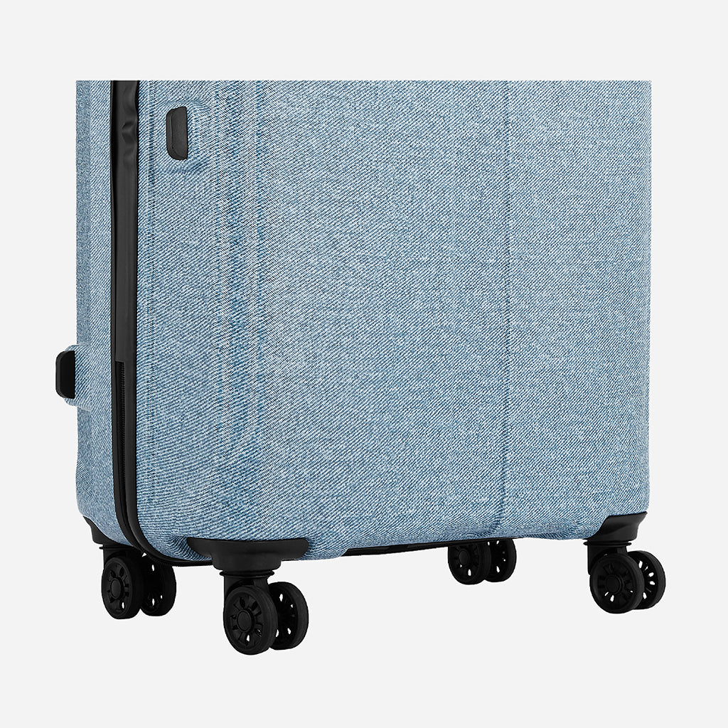 Safari Denim Pro Blue Trolley Bag with Dual Wheels