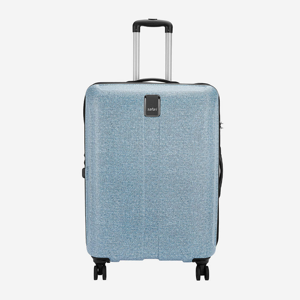 Denim Pro Hard luggage With TSA Lock and Dual Wheels - Blue