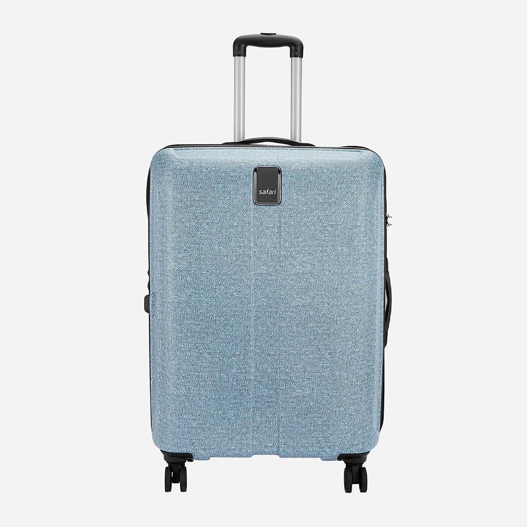 Safari Denim Pro Blue Trolley Bag with Dual Wheels