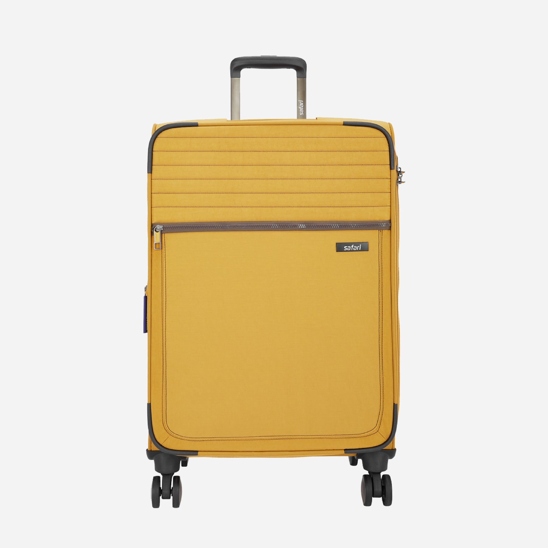 Safari Duvet Yellow Trolley Bag with Dual Wheels & TSA lock