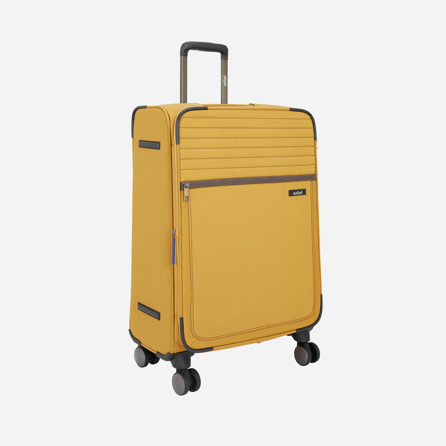 Safari Duvet Yellow Trolley Bag with Dual Wheels & TSA lock