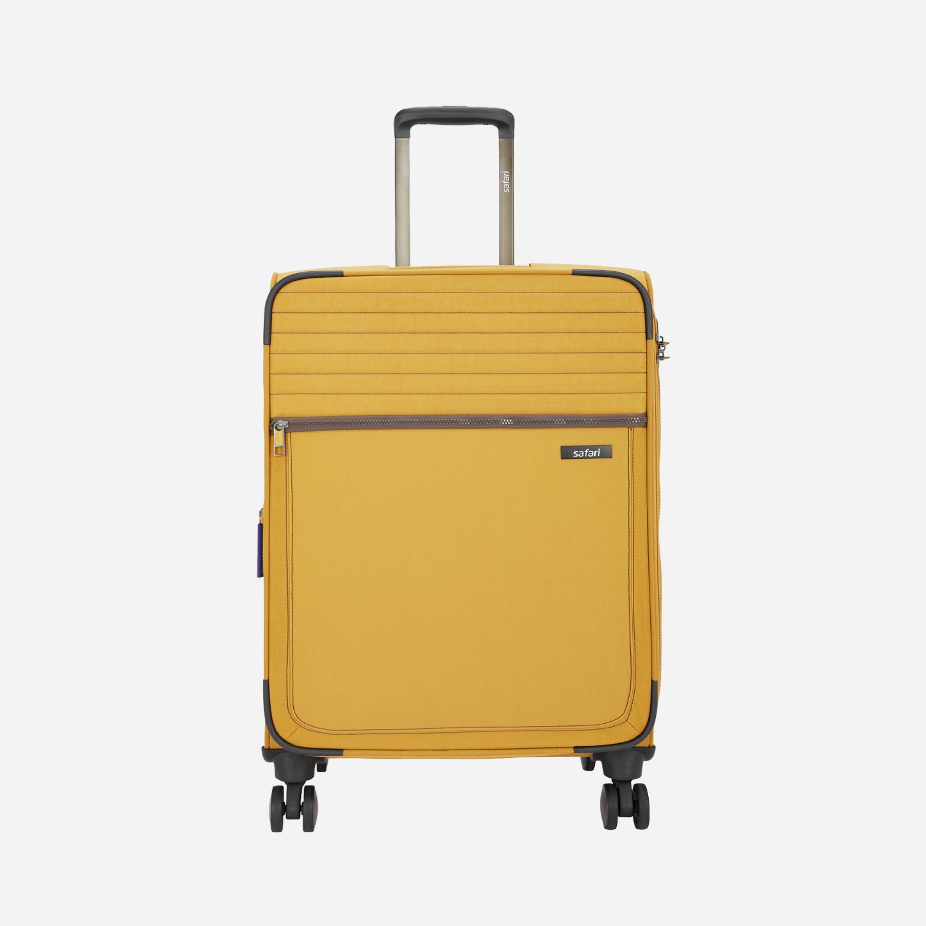 Safari Duvet Yellow Trolley Bag with Dual Wheels & TSA lock