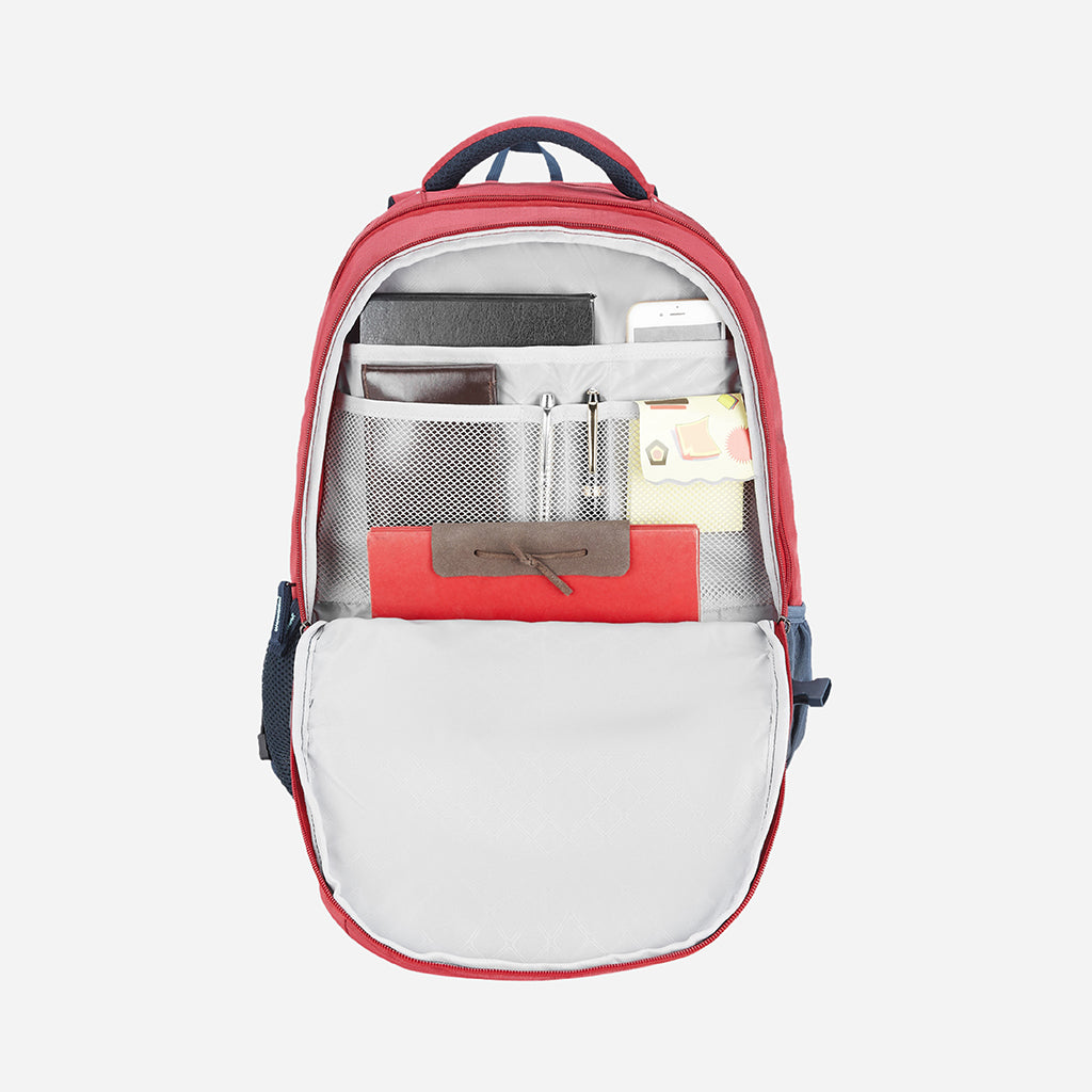 Expand 8 48 L Laptop backpack with Expander, Compression Straps and Quick Access Pockets - Red