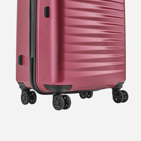 Safari Fiesta Set of 3 Wine Red Trolley Bags with Dual Wheels