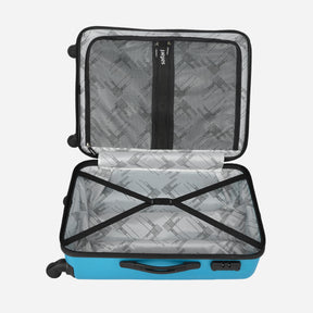 Safari Flo Secure Teal Trolley Bag with 360° Wheels