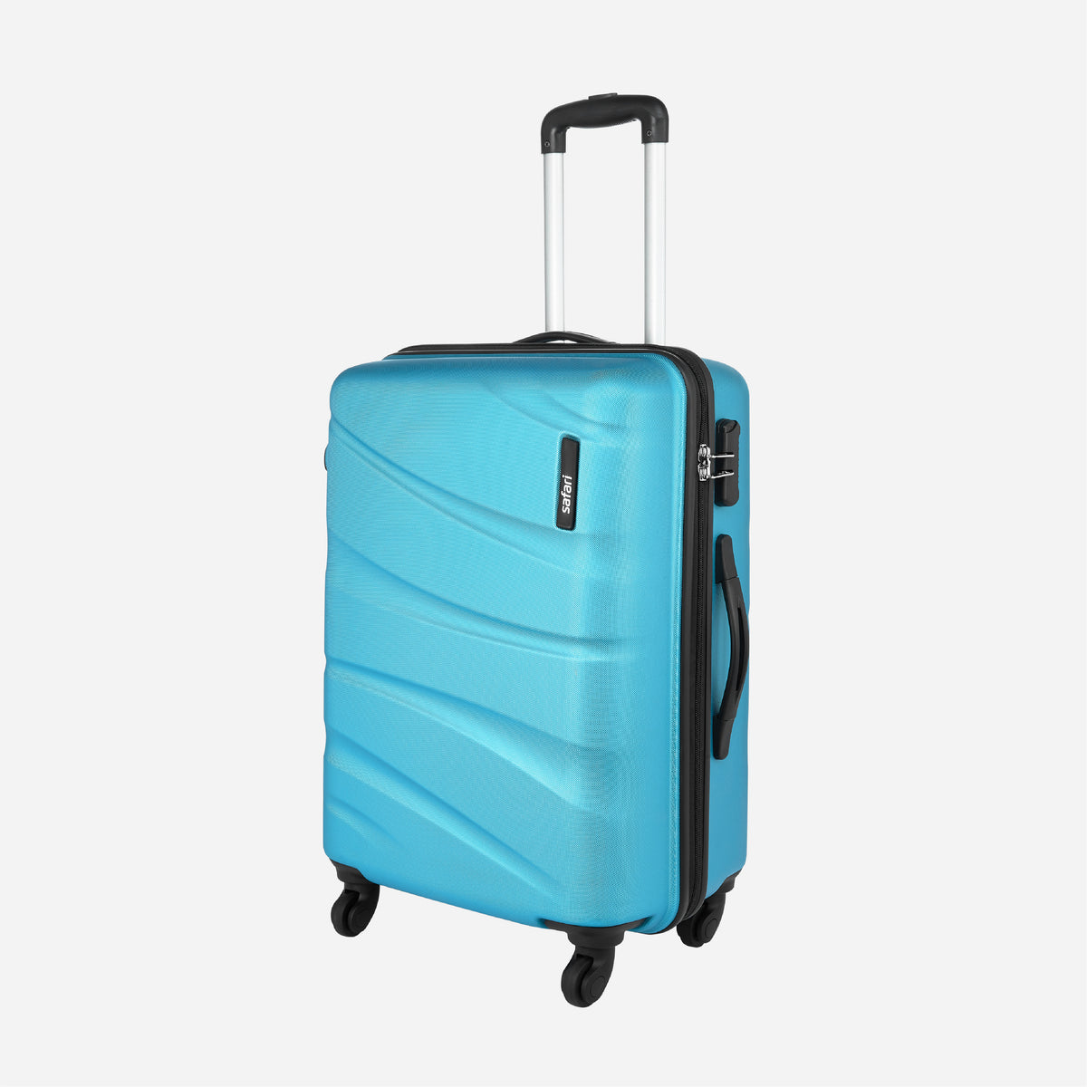 Safari Flo Secure Teal Trolley Bag with 360° Wheels