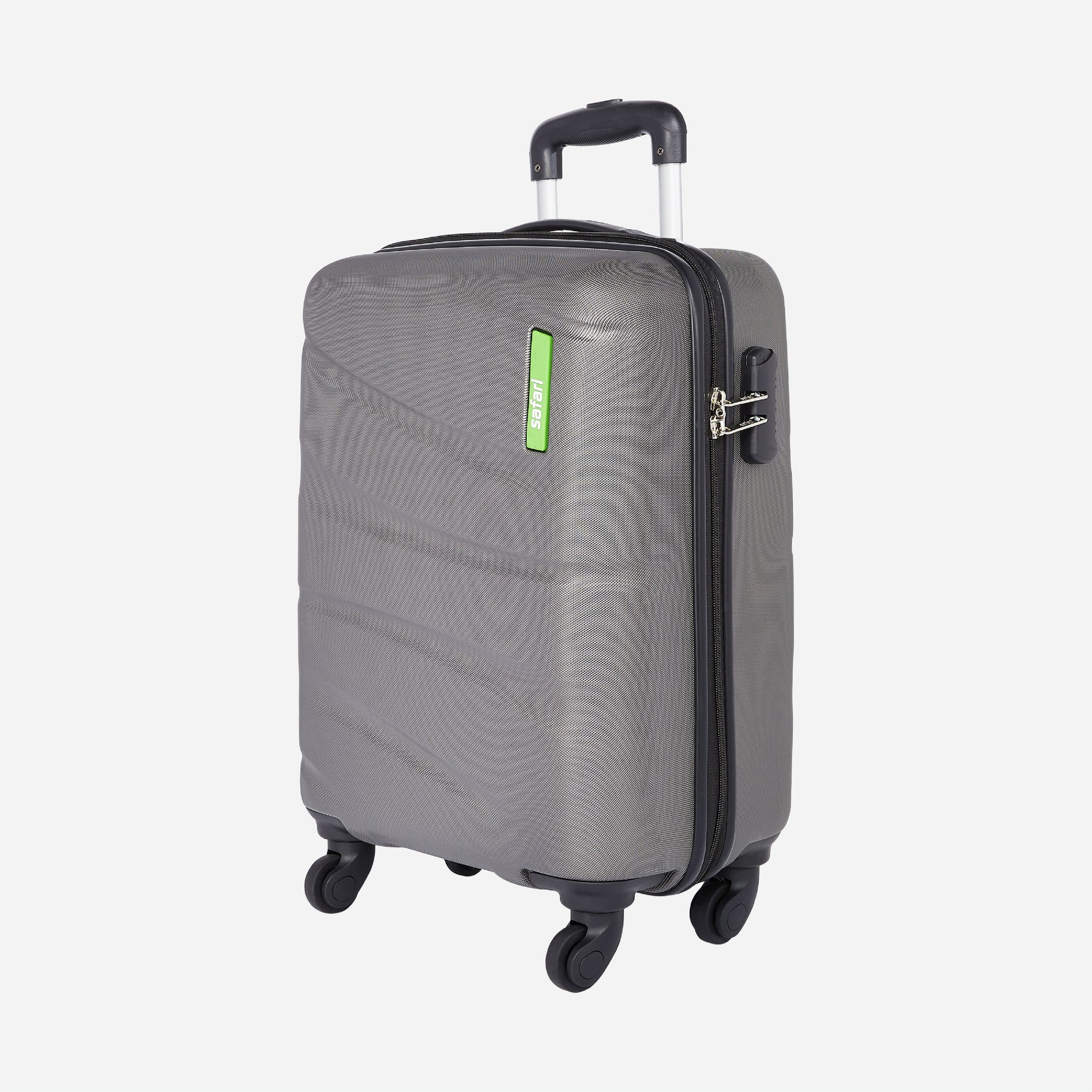 Safari Flo Secure Gun Metal Trolley Bag with 360° Wheels