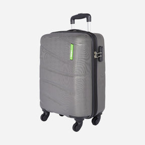 Flo Secure Hard luggage with Anti-Theft Zipper and Detailed Interiors- Gun Metal