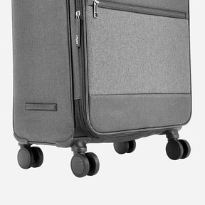 Harmony Anti Theft Soft Luggage with TSA lock, Securi Zipper, Dual Wheels and USB Port(In Cabin) - Grey