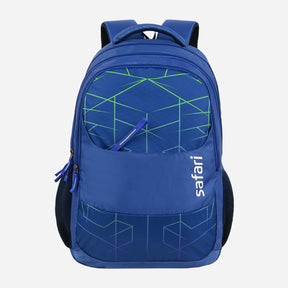 Safari Hi-Tech 30L Blue School Backpack with Padded Back & Easy Access Pockets
