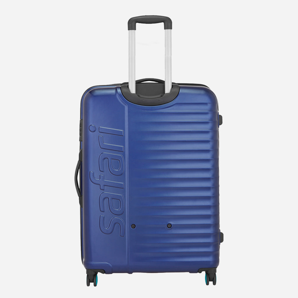 Safari Ignite Blue Anti Theft Trolley Bag with TSA lock and Dual Wheels