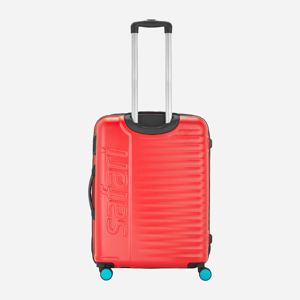 Safari Ignite Red Trolley Bag with Dual Wheels & Anti Theft Zipper