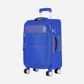 Jetsetter Anti Theft Expandable Soft Luggage with Securi Zipper, TSA lock and Dual Wheels - Blue