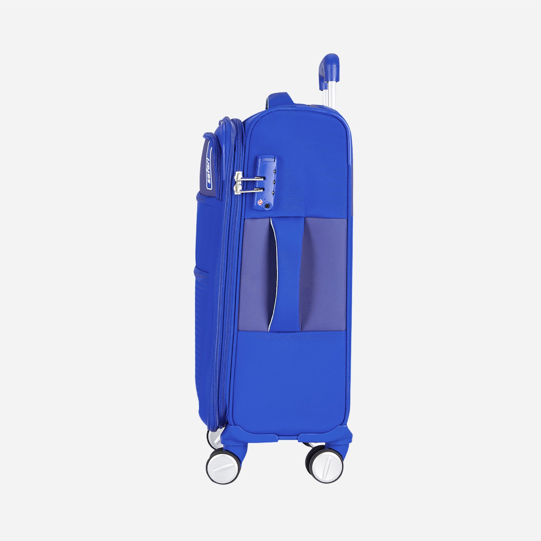 Jetsetter Anti Theft Expandable Soft Luggage with Securi Zipper, TSA lock and Dual Wheels - Blue