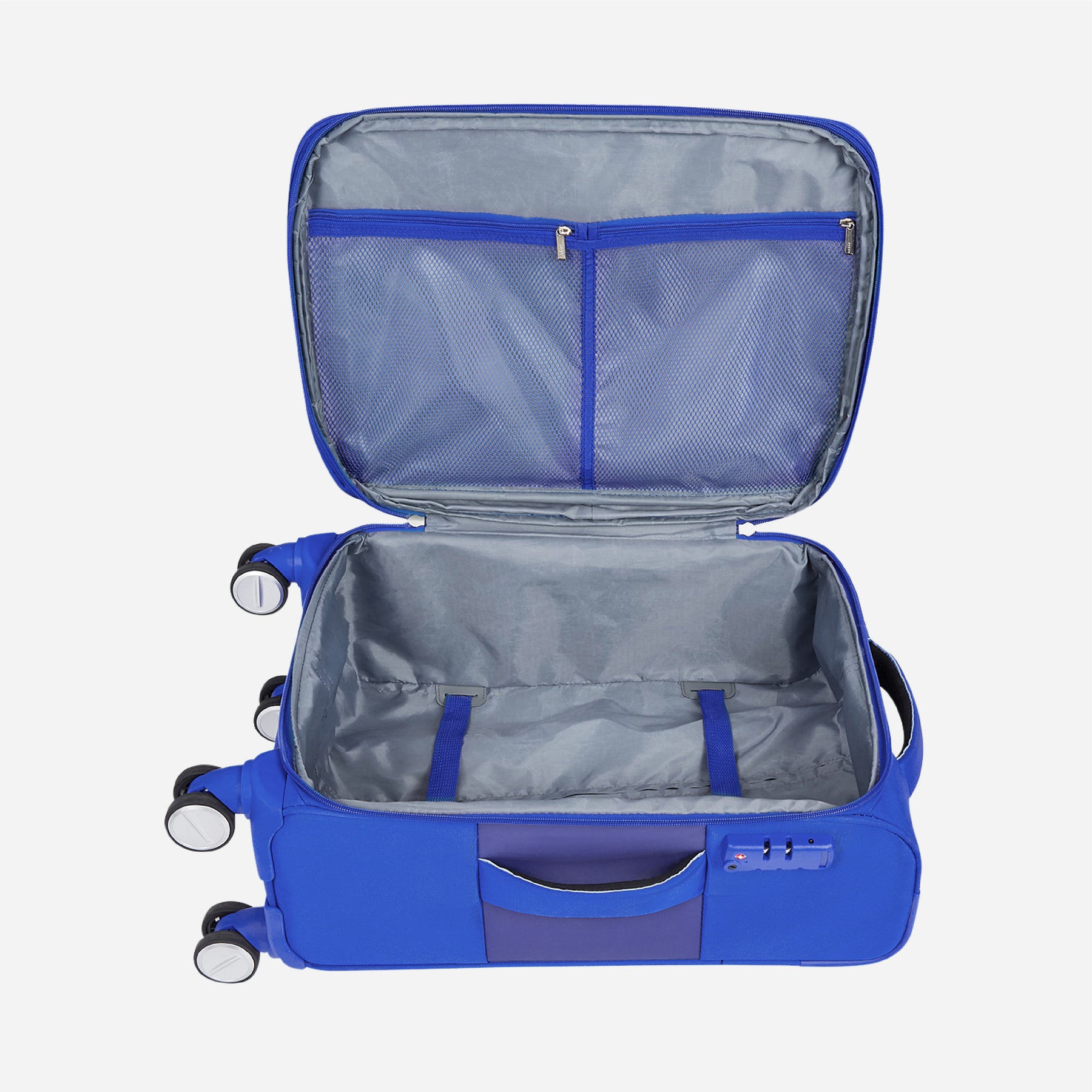 Safari Jetsetter Blue Trolley Bag with Dual Wheels & TSA Lock