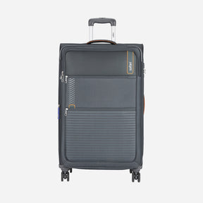 Safari Jetsetter Grey Trolley Bag with Anti Theft Zipper,TSA lock and Dual Wheels