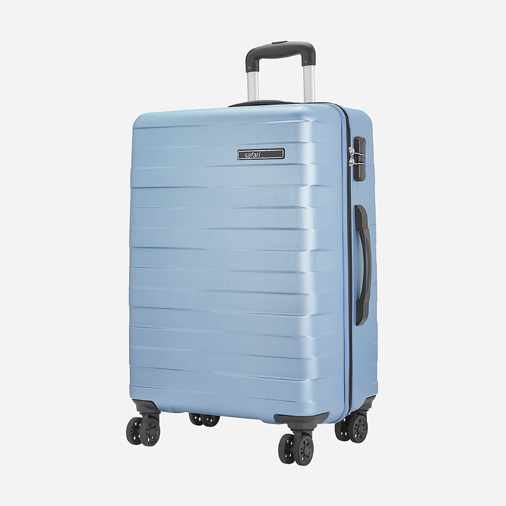 Safari Mint Pearl Blue Trolley Bag with Dual Wheels
