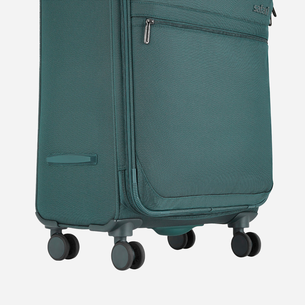 Safari Oxford Blue Trolley Bag with Dual Wheels & Anti Theft Zipper