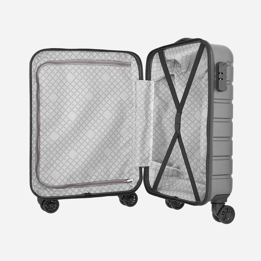 Ozone Hard Luggage Combo Set (Cabin and Medium) -  Gun Metal