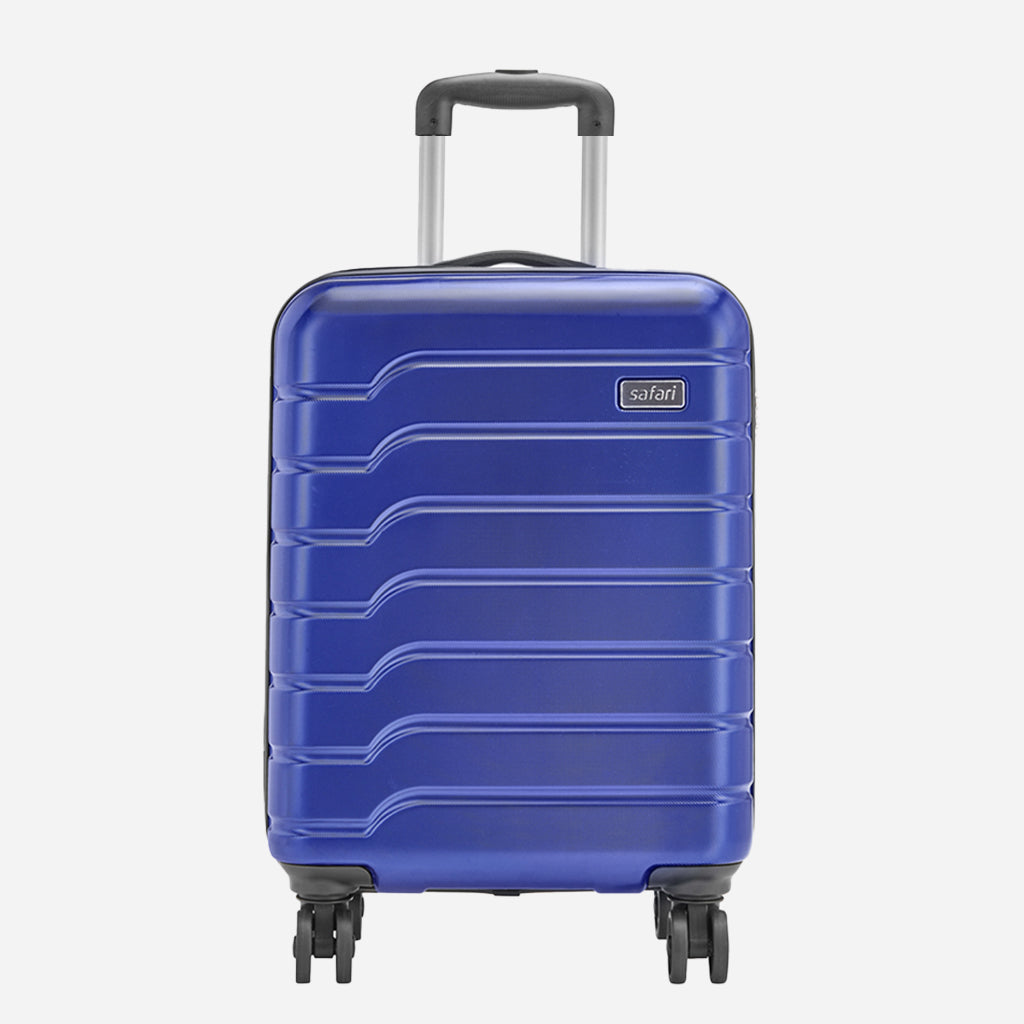 Safari Ozone Metallic Blue Trolley Bag with Dual Wheels