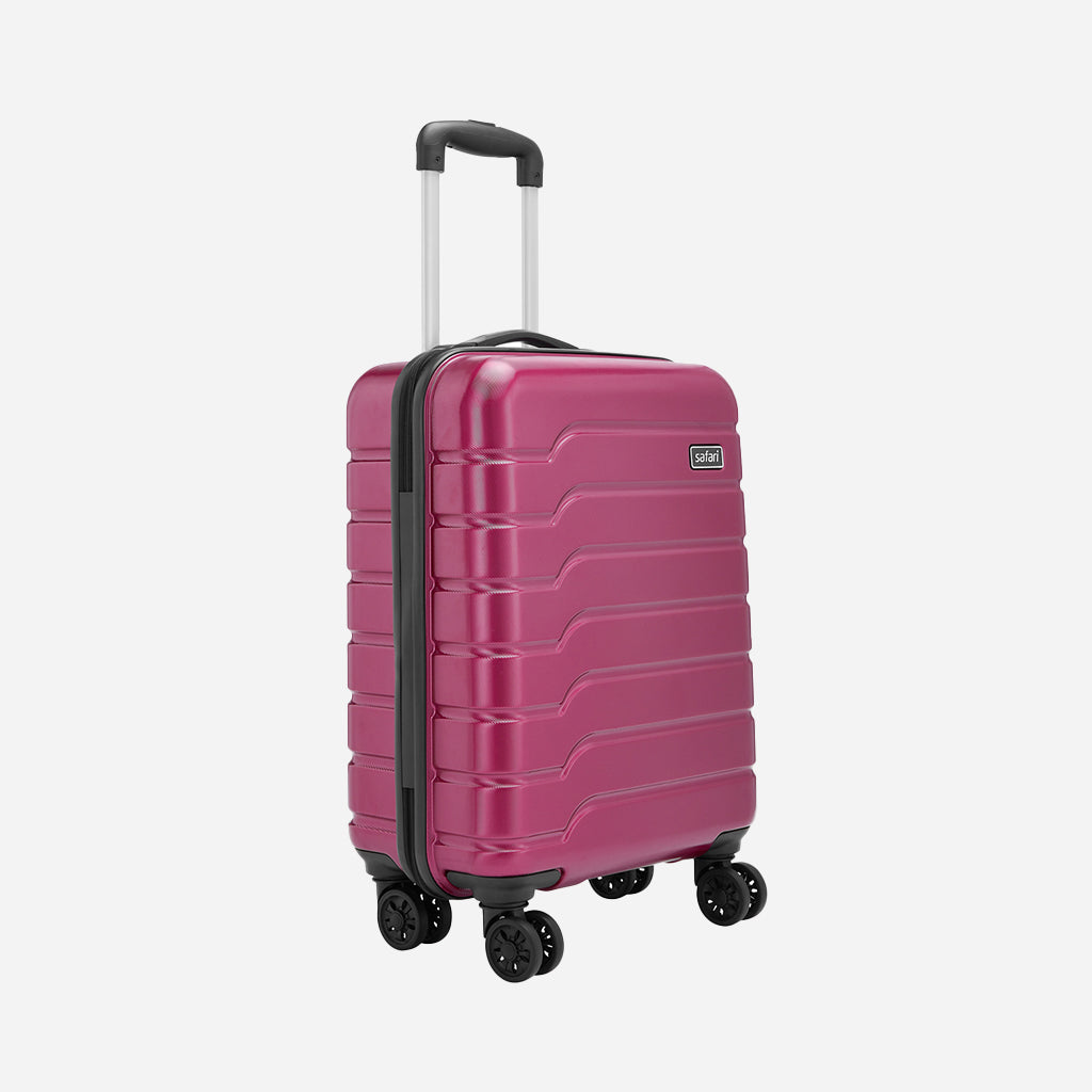 Safari Ozone Wine Red Trolley Bag with Dual Wheels