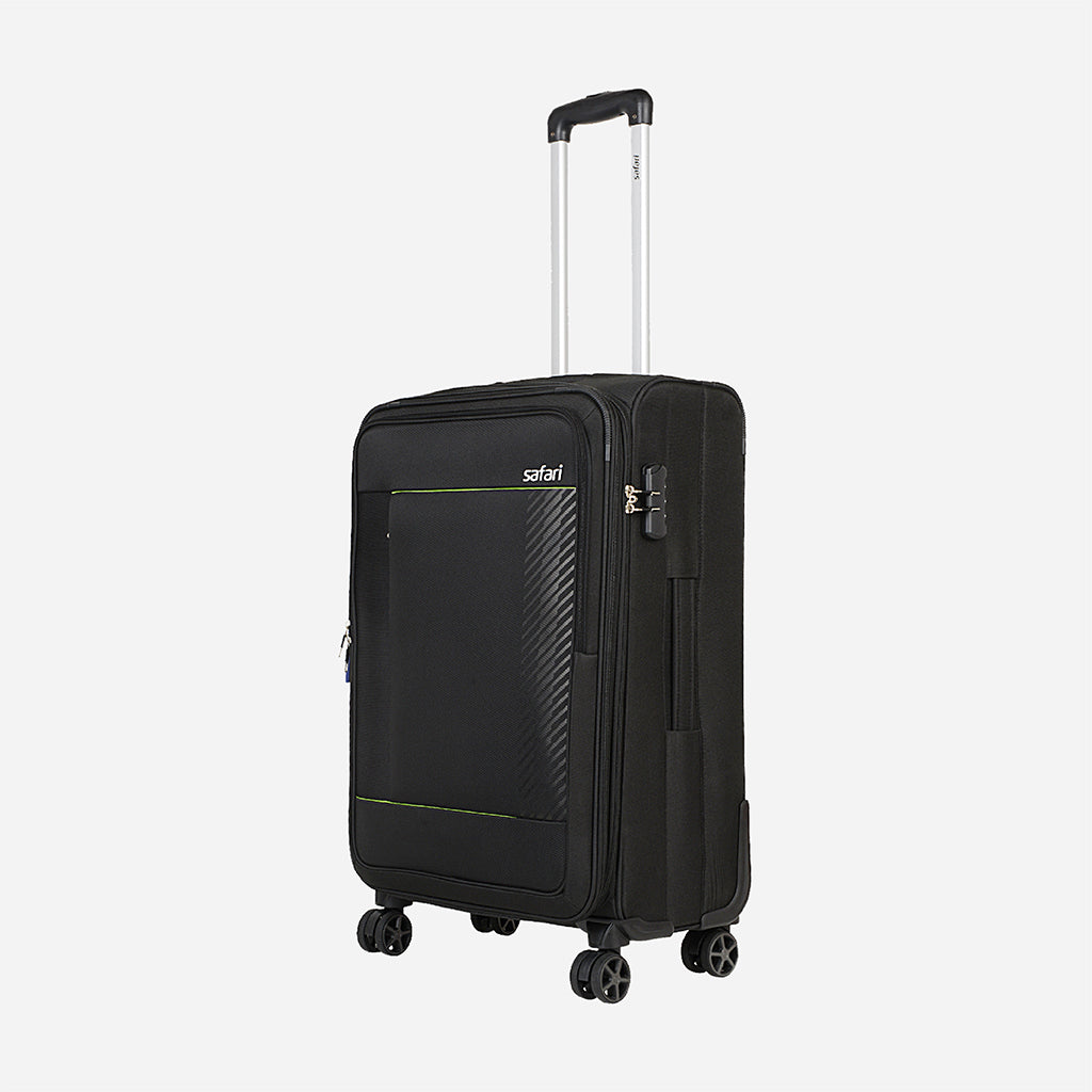 Buy United Colors of Benetton Emerald Unisex Hard Luggage Black TSA Lock Trolley  Bag online