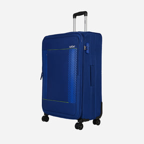 Penta Anti Theft Soft Luggage with Securi Zipper, Expander and Dual Wheels - Blue