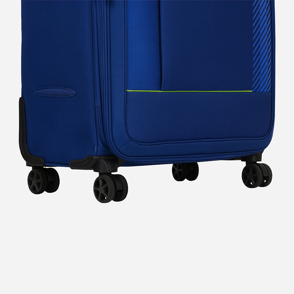 Penta Anti Theft Soft Luggage with Securi Zipper, Expander and Dual Wheels - Blue