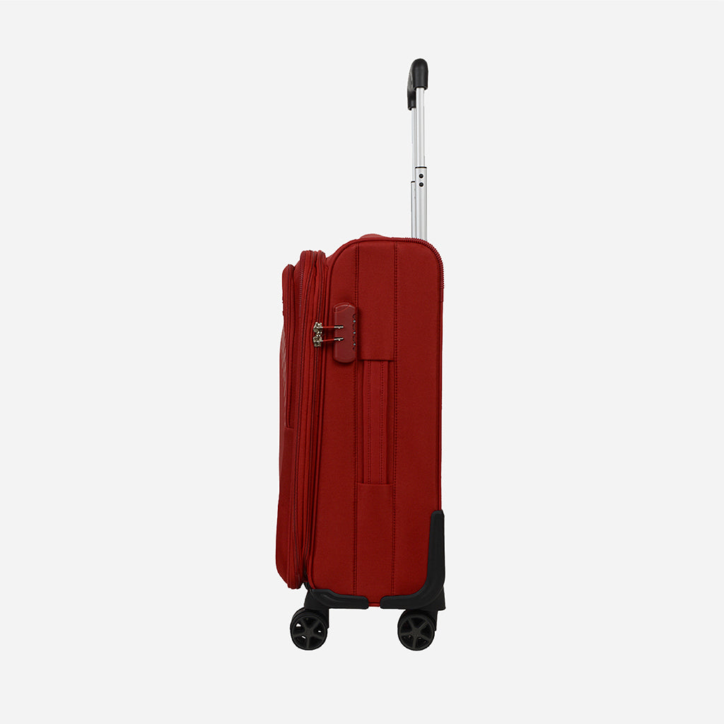 Safari Penta Red Trolley Bag with Dual Wheels