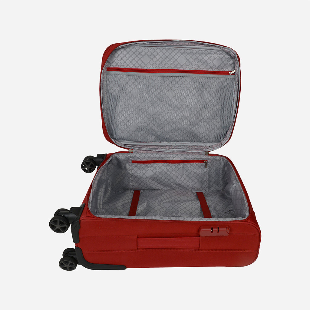 Safari Penta Red Trolley Bag with Dual Wheels