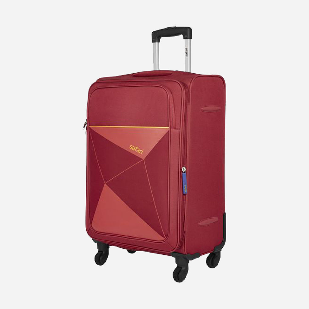 Safari Prisma Set of 3 Red Trolley Bags with 360° Wheels