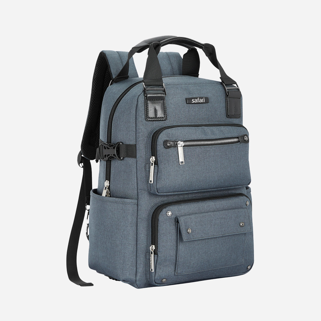Safari Sharp Grey Formal Backpack with Laptop Sleeve