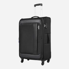 Slant Anti Theft Soft Luggage with Securi Zipper, TSA Lock and Organized Interior with Wet Pouch- Black
