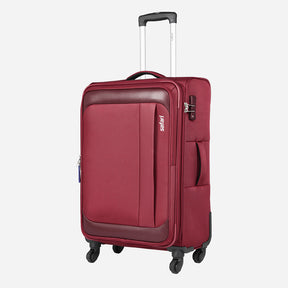 Slant Anti Theft Soft Luggage with Securi Zipper, TSA Lock and Organized Interior with Wet Pouch - Red