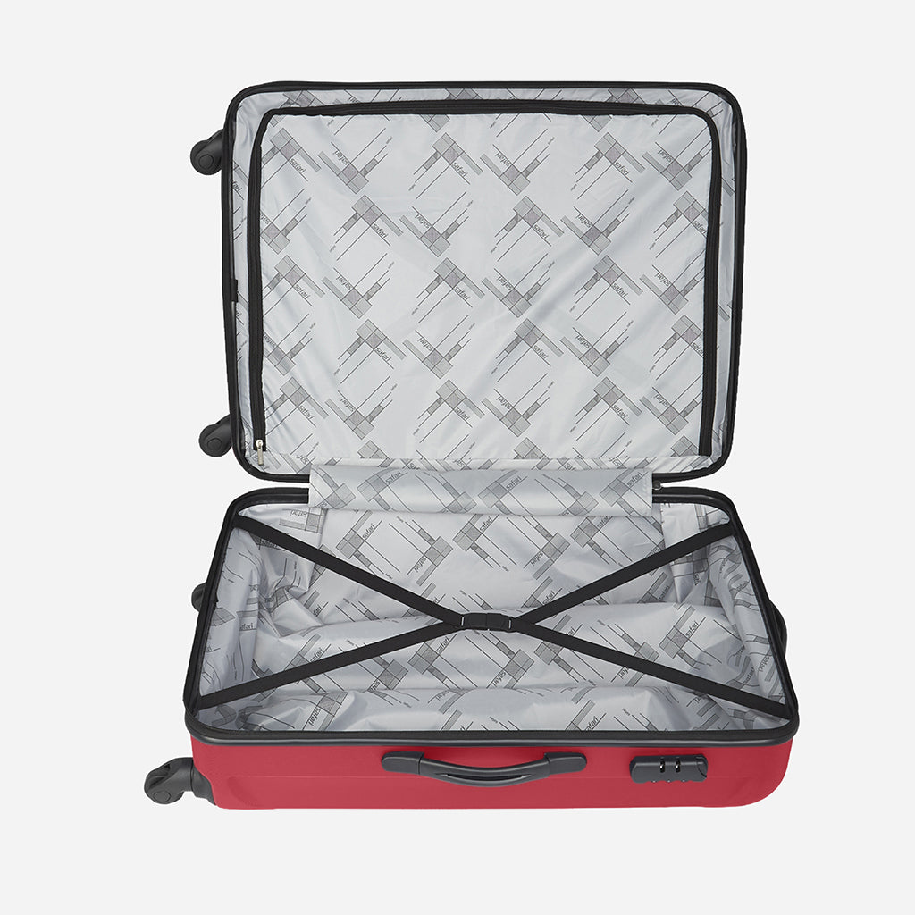 Safari Thorium Sharp Set of 3 Red Trolley Bags with 360° Wheels & USB charging Port