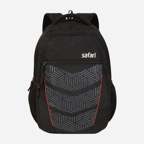 Safari Tribal 30L Black Laptop Backpack with Raincover