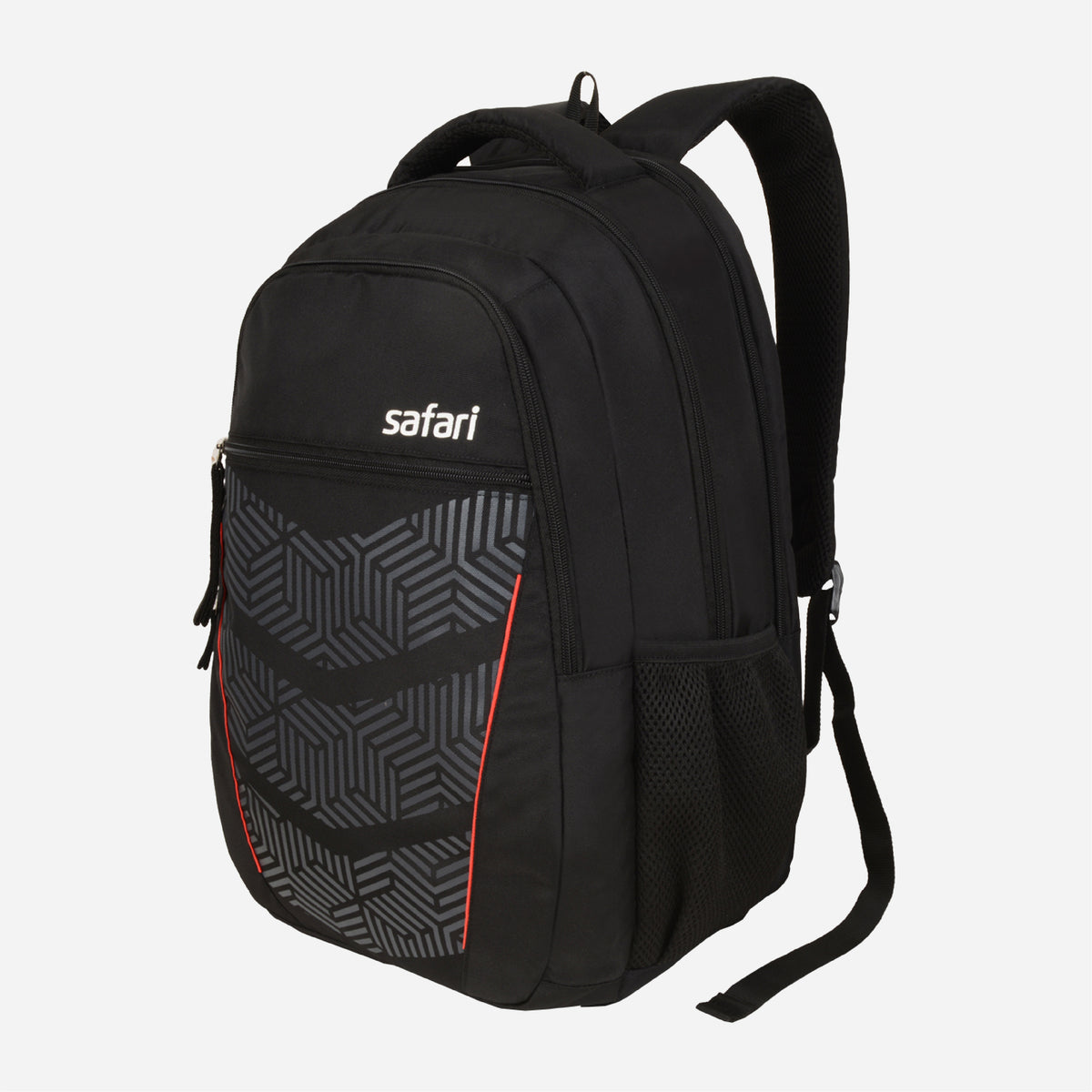 Safari Tribal 30L Black Laptop Backpack with Raincover