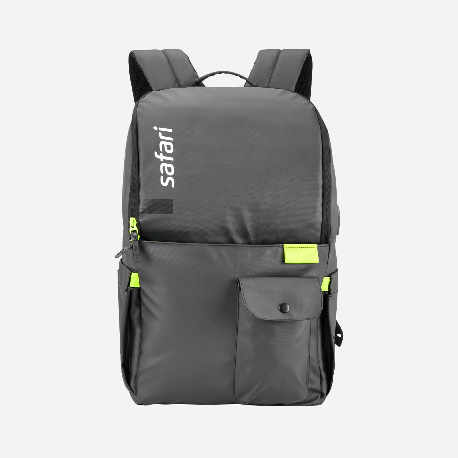 Safari Ultimo 23L Black Laptop Backpack with USB Port and Dust Resistant Fabric