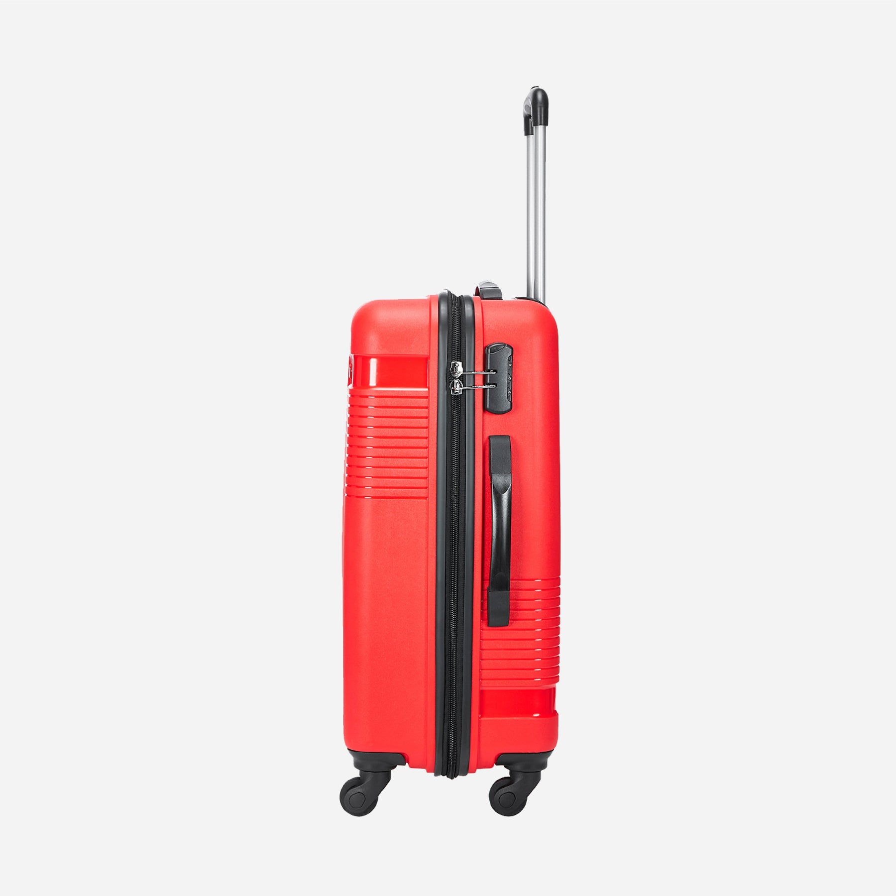 Zion Lightweight PP Hard Luggage Combo Set (Small, Medium and Large) - Cherry Red